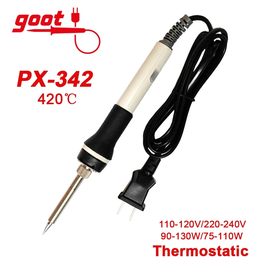 GOOT Thermostat Electric Soldering Iron 420℃ Fixed-Temperature Soldering Tool Made in Japan PX-342