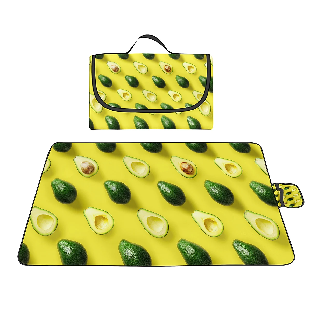 

Fruit Avocado Oxford Picnic Mats Waterproof Sandproof Foldable Compact Lightweight Outdoor Beach Blanket for Camping Lawn Hiking