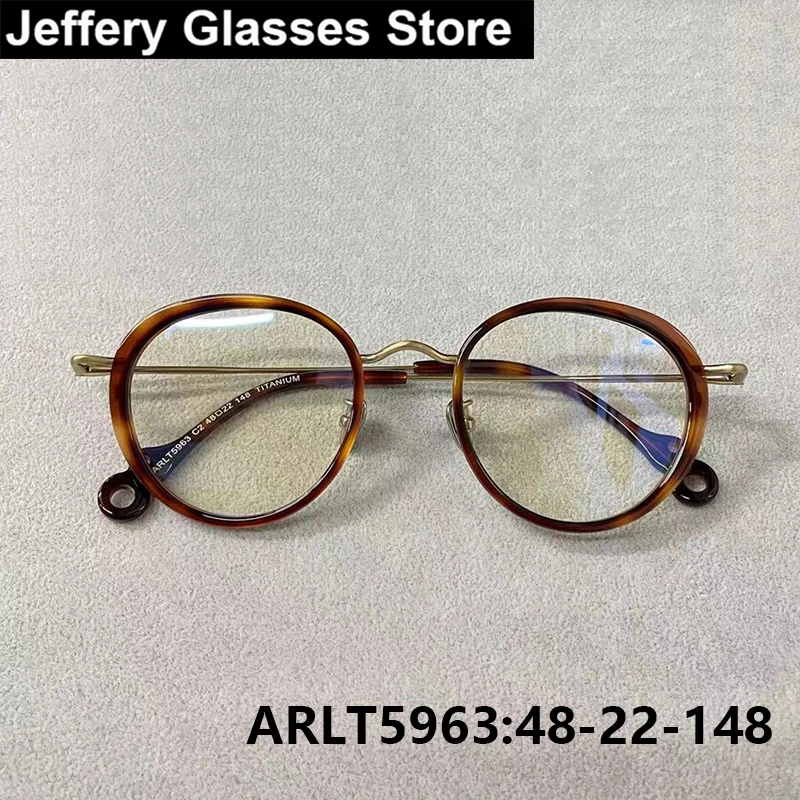 

Japanese Vintage Oval Glasses Frame for Men Women Titanium Acetate Ultralight Eyeglasses Retro ARLT5963 Spectacles Eyewear Korea