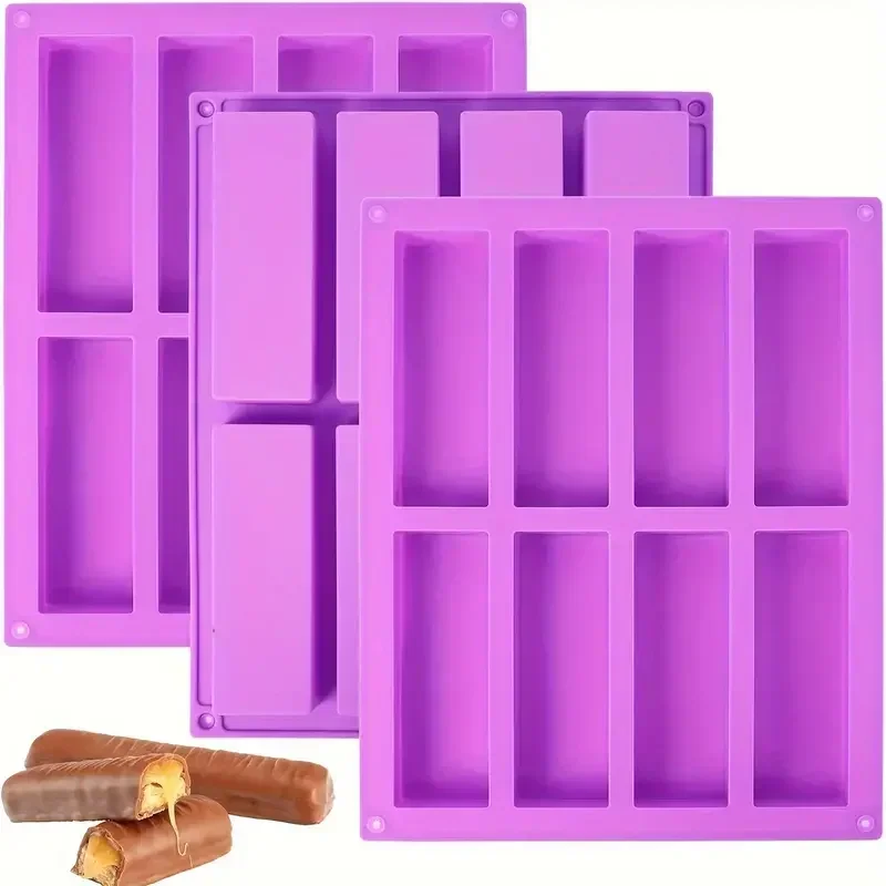 Rectangle Silicone Candy Molds For Baking Energy Bars Chocolate Mold Protein Granola Bars Cheesecake Cornbread Butter Mould