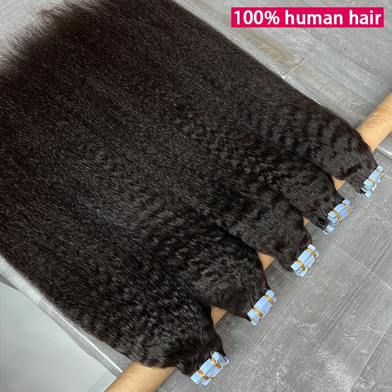 

Kinky Straight Tape In Extensions Vietnamese Hair Adhesive Seamless Invisible Tape In Hair PU Skin Weft Unprocessed Human Hair