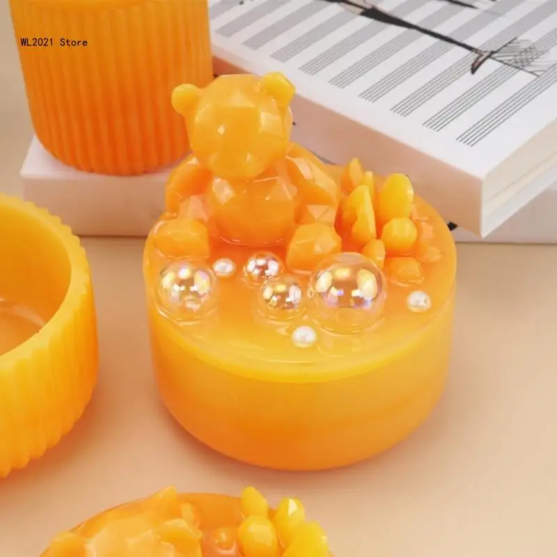 Storage Box Resin Mold with Lid,Silicone Jewelry Ring Box Epoxy Resin Mold for Casting Crafts DIY Soap Candle Holder