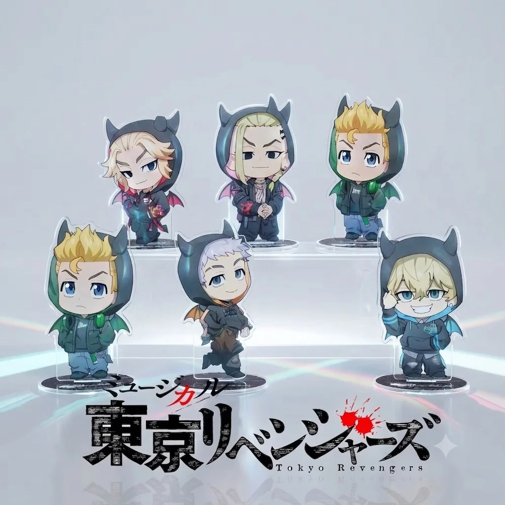 New Anime Tokyo Revengers New Acrylic Stand Keychain 2026 Takemichi Mikey Draken Chifuyu Kazutora Cute Q Version Desktop Decor