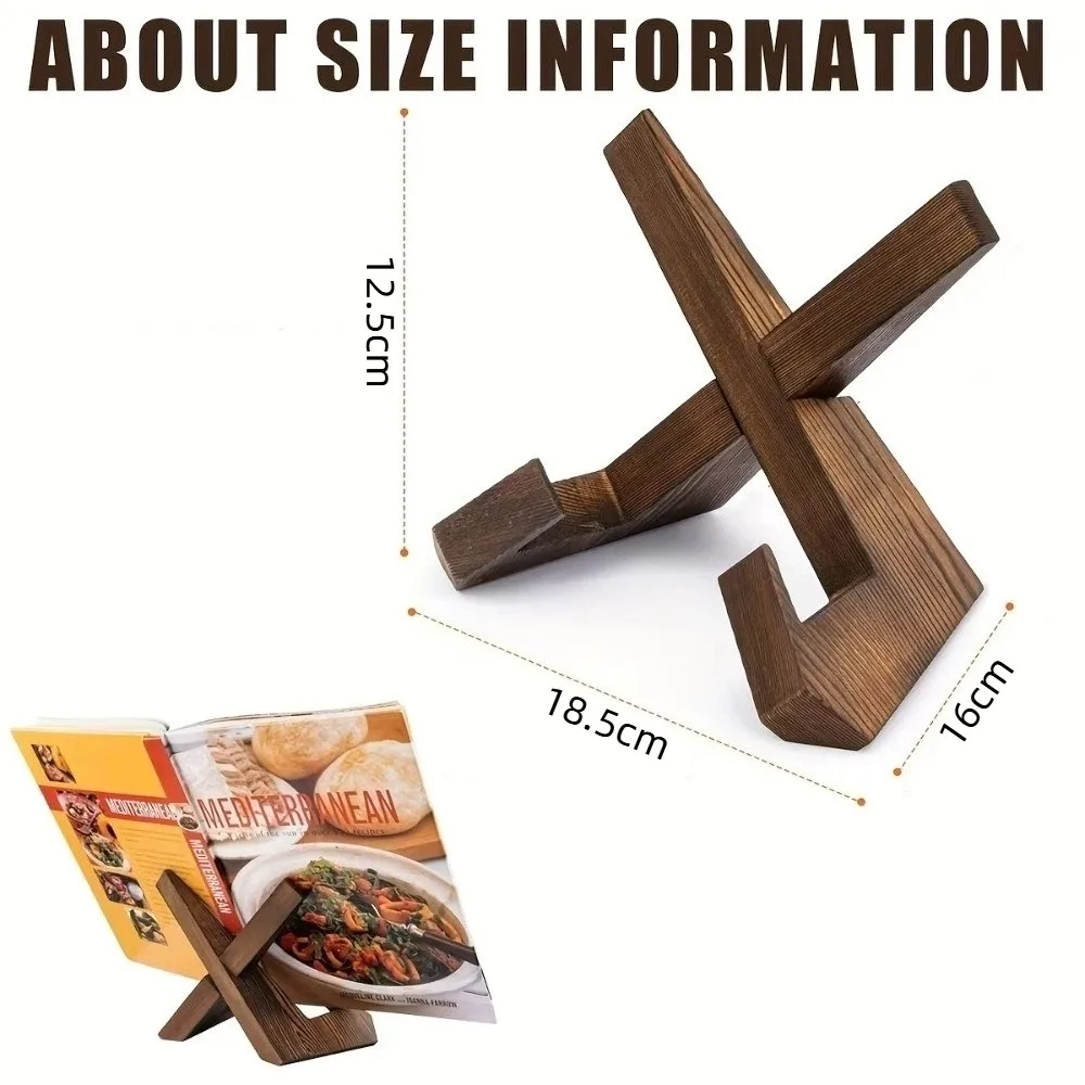 Wooden Bookend Display Stand Hanging Menu Holder Coffee Shop Counter Daily Special Board Showcase