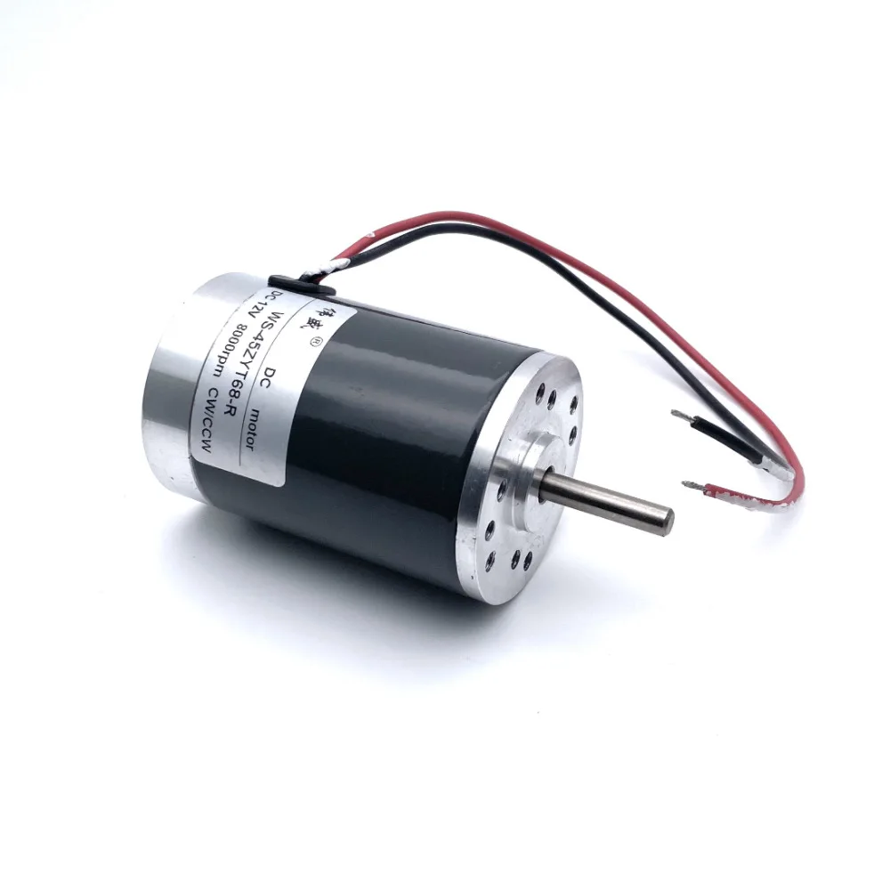 45MM Permanent Magnet DC Motor 12V 24V 3500-8000rpm Micro Speed Regulation CW CCW Mute Motor