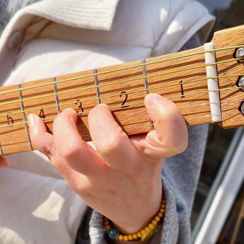 Guitar Fingerboard Trainer Portable Guitar Fingerboard Expander Wooden Guitars Practice Tool Stringed Instruments Accessories
