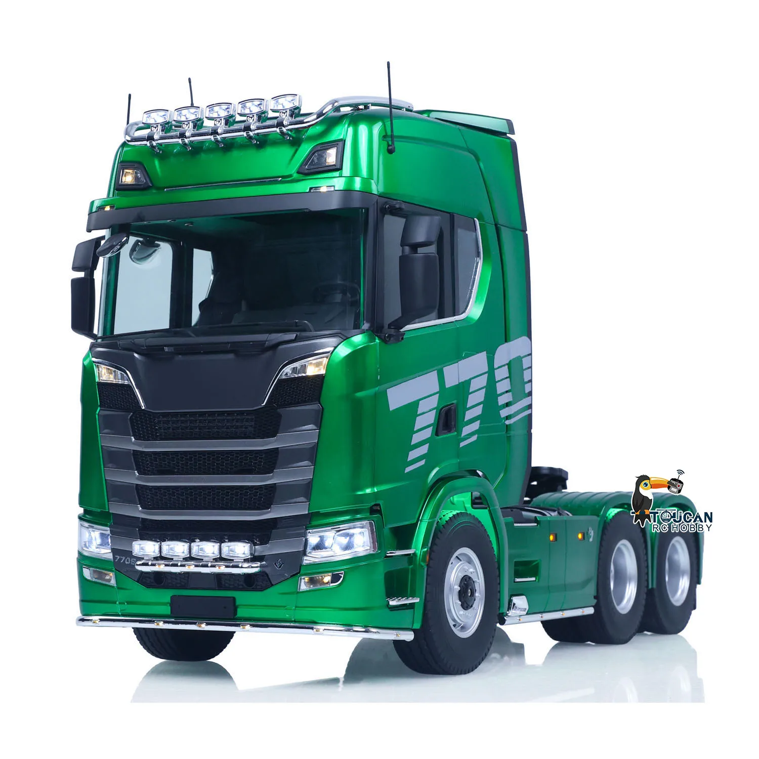 

RTR TOUCAN 1:14 Romote Control Tractor Truck 770S 6*6 2Speed RC Lorry Car Axle Locks Openable Door Lights Sounds Smoke Unit