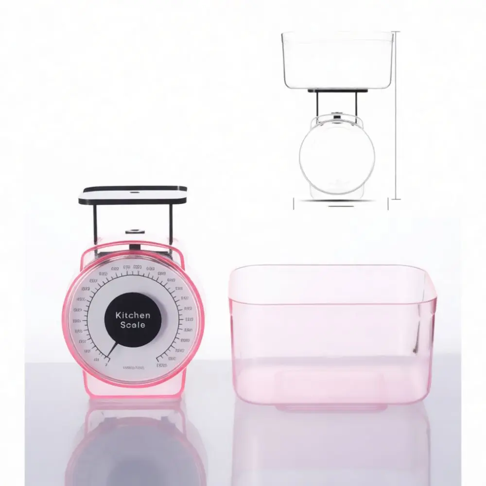Kitchen Mechanical Scale Manual Spring Balance Baking Gadget Food Cooking Tool Plastic Tray Accurate Weight Ingredient Meter