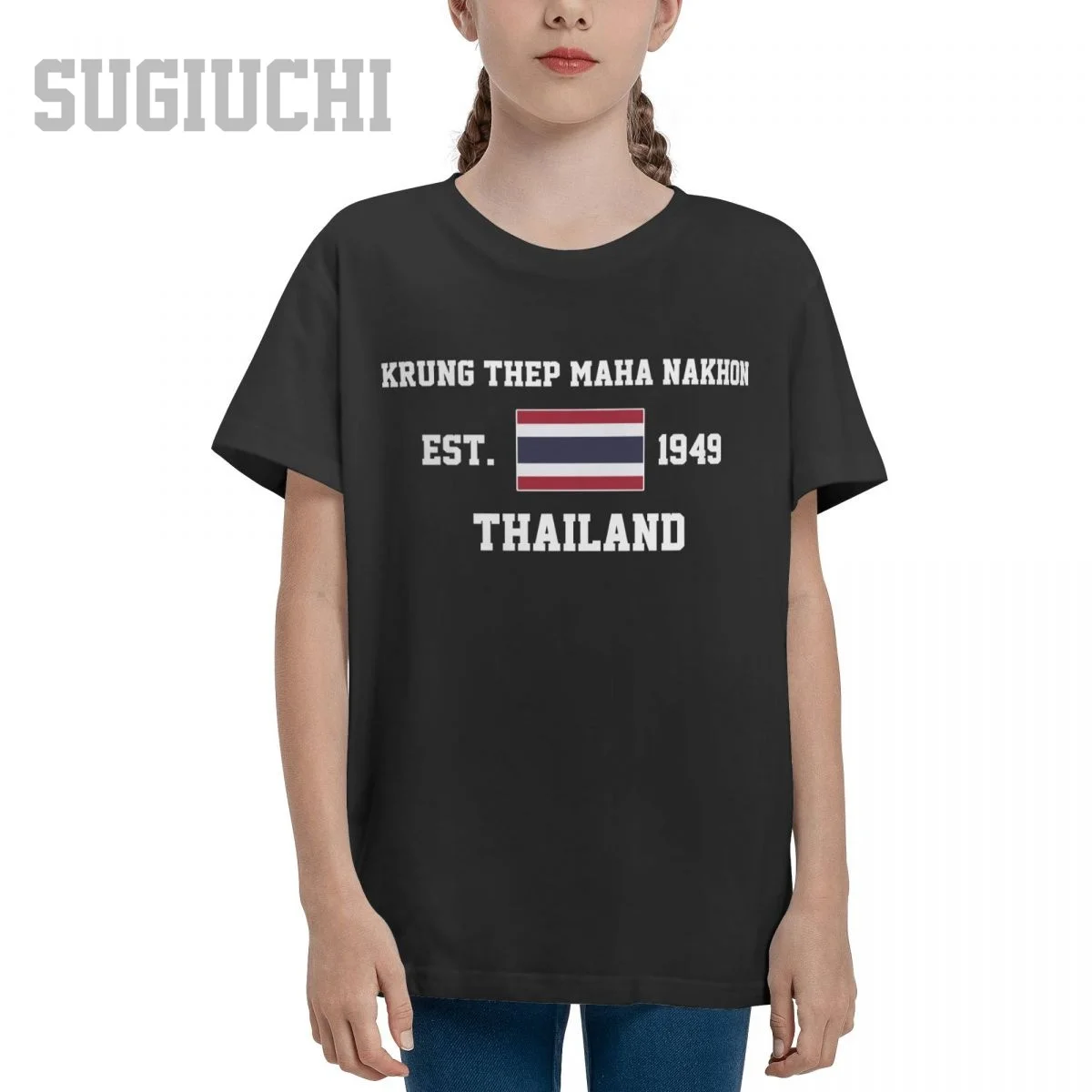 Unisex Youth Boy/Girl Thailand EST.1949 Krung Thep Maha Nakhon Capital T-shirt Kids tshirt tee Cotton T Shirt o-neck Children