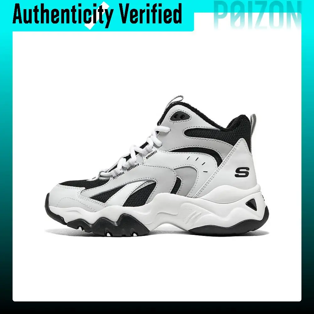 Skechers DLITES Textile, Synthetic Leather, Split Cow Leather Abrasion Resistant Abrasion Resistant High top 168014-WBK