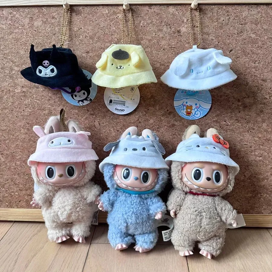 Labubu Fisherman Hat Cinnamoroll Hello Kitty Kulomi Hat Suitable For Head Circumference Around 15cm Labubu Pendant Baby Clothes