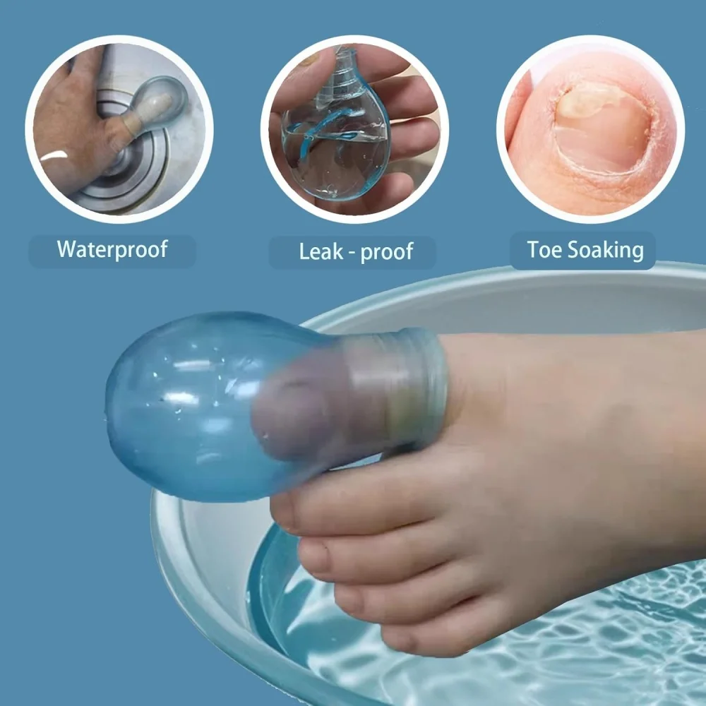 3Pcs Finger Protectors Toe Cover for Pedicures Bathing Manicures Nail Care Reusable Soaking Sleeves for Blister Calluse Pressure