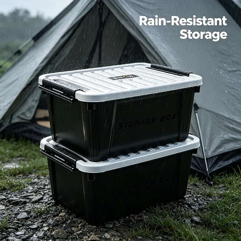 EKOA 20L/21QT Storage Bins,3Pack Heavy Duty Plastic Storage Containers with Lids, Stackable Bins with Secure Latches