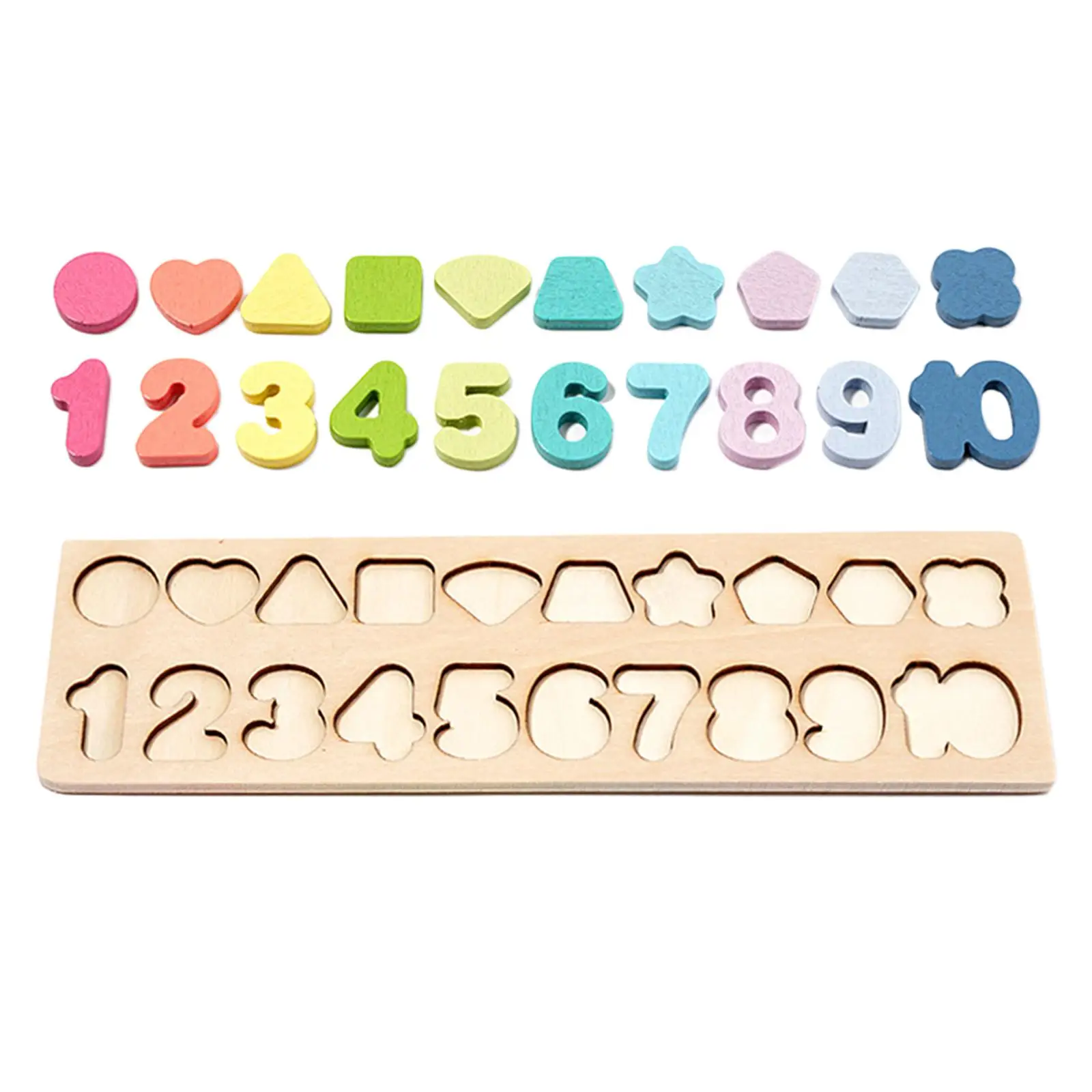 Number Shape Puzzle Sorting Toys Development Toy Montessori Toy Fine Motor Skills for Ages 3 4 5 Years Old Child Holiday Gift