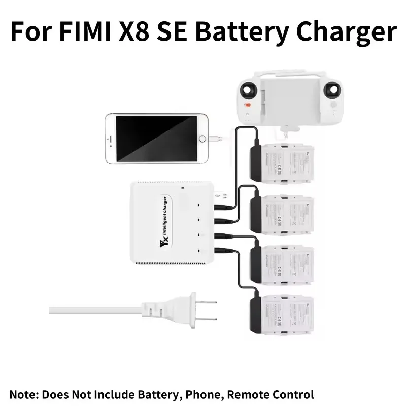 

For FIMI X8 SE Battery Charger 6-in-1 Multi functional Charger Supports Simultaneous Charging Battery Manager