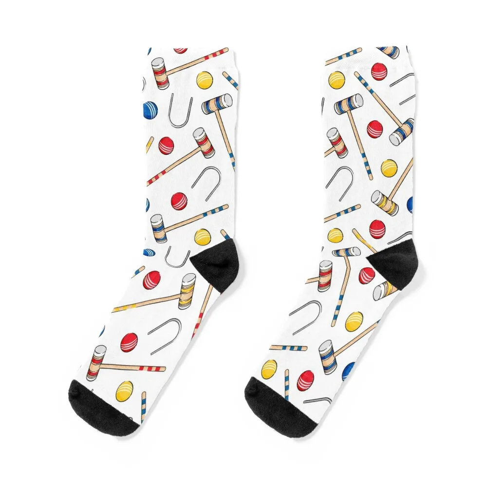 croquet set - white Socks Lots halloween Woman Socks Men's