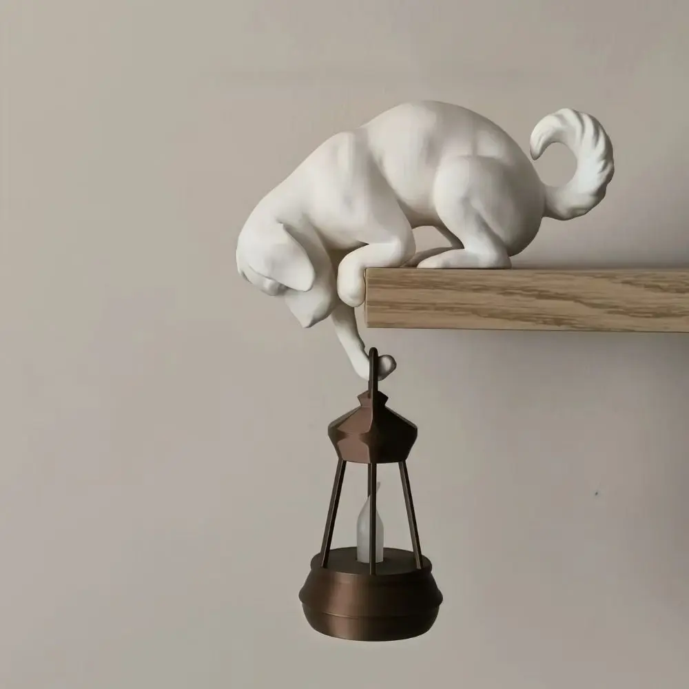 Creative Cartoon Animal 3D Printed Dog Hook Wall Mounted Decorative Dog Shaped Wall Hook Funny Wall Key Rack Desktop