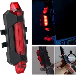 Bicycle Light Waterproof Rear Tail Light LED USB Style Rechargeable or Battery Style Bike Cycling Portable Light