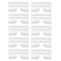 10Pcs 22 Teeth Ceramic Coarse Pet Replacement Blade Cutter Compatible with Andis, Oster A5 and Walh KM Series