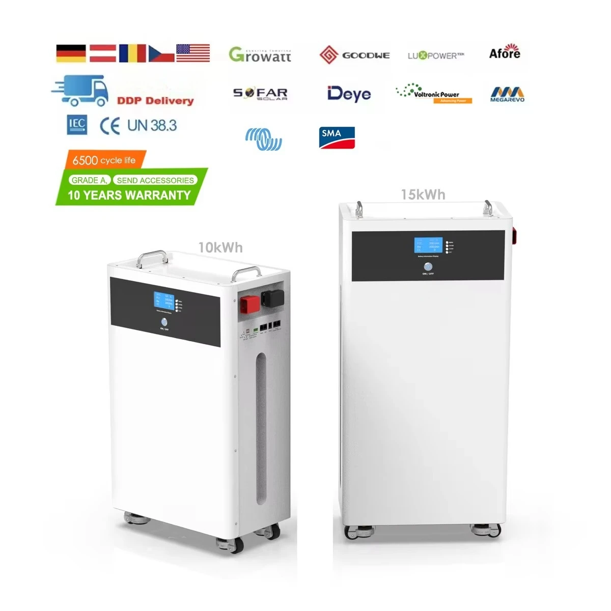 

51.2V 300AH 15KWH 314Ah 16KWH in EU Stock 48v 200ah 10kwh Lithium Ion Battery Movable Energy Storage Batteries for Solar Panels