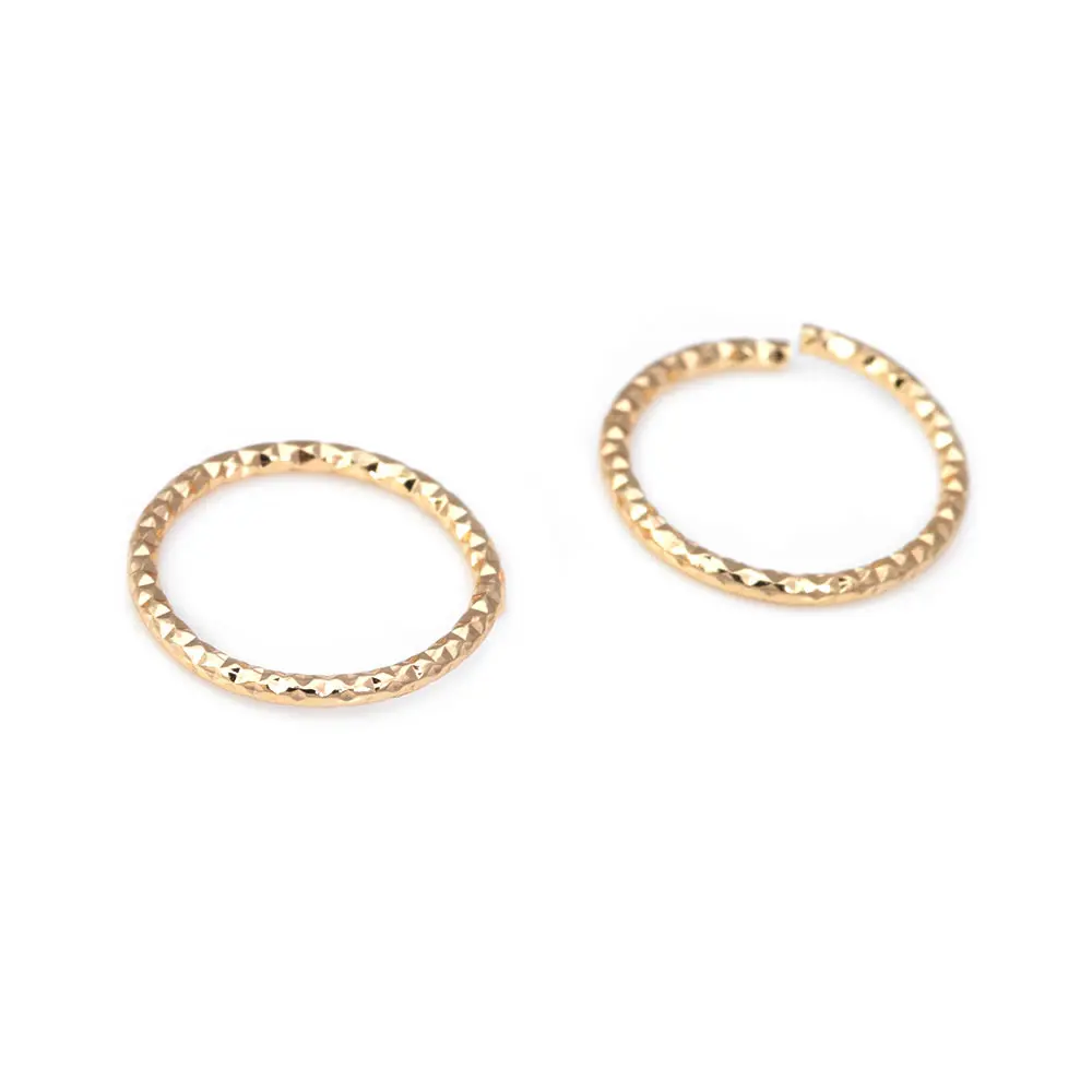 5MM 6MM 8MM 10MM 12MM 18K Gold Color Brass Twisted Wire Jump Rings Split Rings Jewelry Making Supplies Diy Findings Accessories