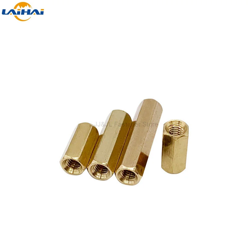 10/50pc Solid Brass Copper M2 M2.5 M3 M4 Hex Standoff Hexagon Pillar M-F F-F Male-Female Female Spacer for PCB Board Motherboard