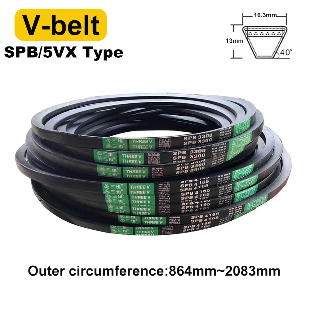 Type SPB 5V Rubber V Belt Drive Conveyor Belts Transport Strap Outer circumference: 864mm-2083mm