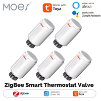 MOES Tuya Smart ZigBee Thermostatic Radiator Valve TRV Programmable App Remote Temperature Controller Support Alexa Google Home