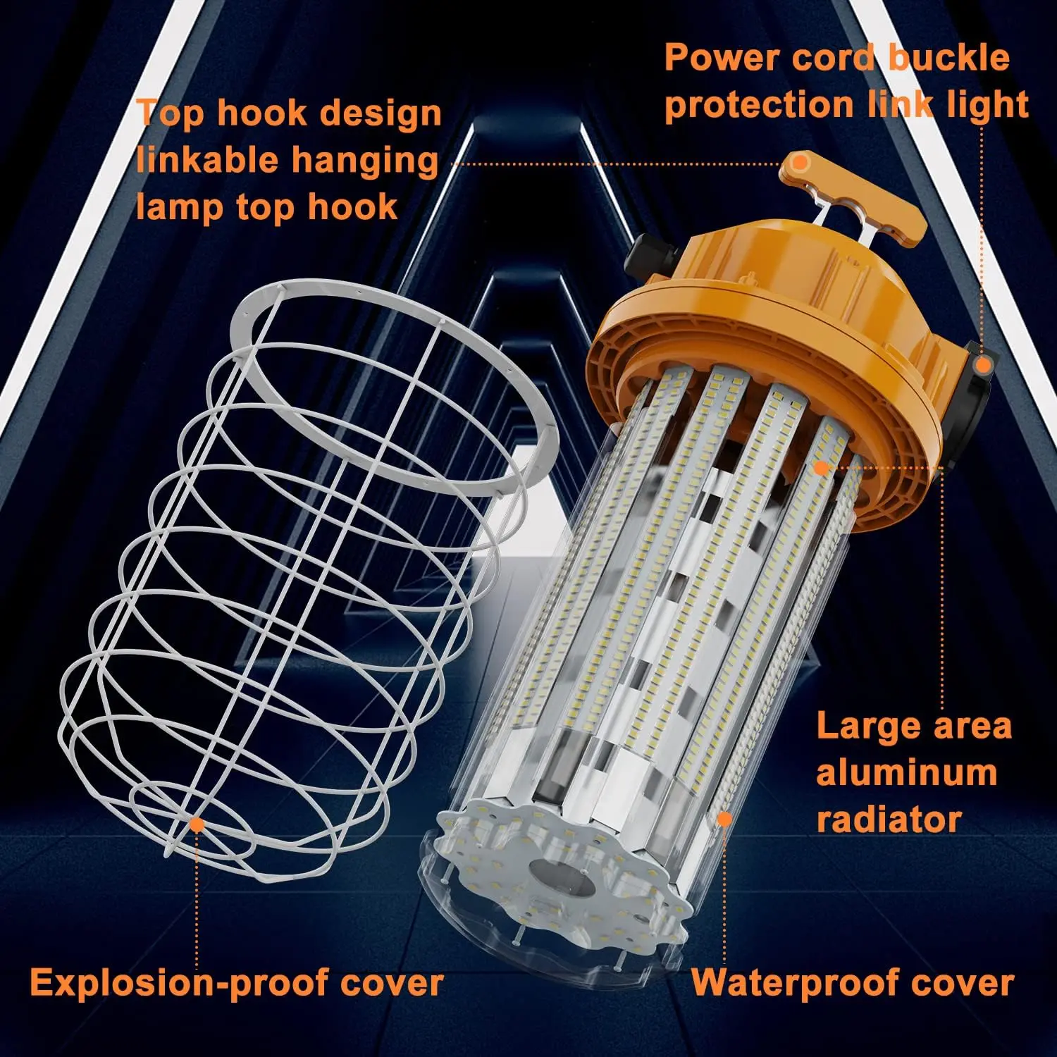Rechargeable Work Light IP65 Use In Garage Construction Waterproof Street Lighting Temporary Work Led Lamp