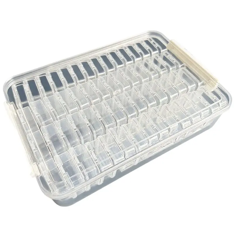 AB46-Transparent Storage Box With 75 Small Compartments - Ideal For Small Jewelry And DIY Craft Accessories