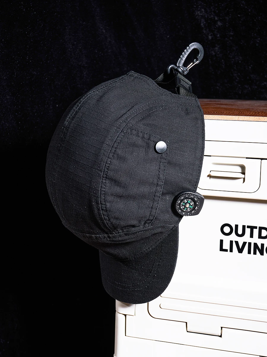 Tactical Workwear Short Brim Five Page Camping Hat Outdoor Casual Cotton Baseball Cap Unisex Retro Style Spring Autumn