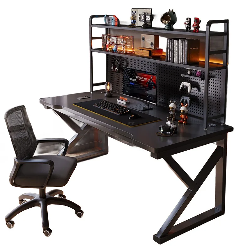E-sports table Home desk Bookshelf Integrated workbench Student learning writing table Junior high school student desktop