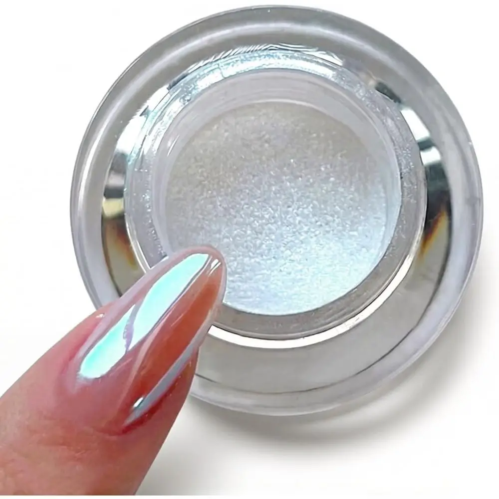 Chrome Nail Powder, Glossy Aurora Mermaid Chrome Powder or Nails, Iridescent Unichrome Nail Art Glitter Decoration or Home DIY M