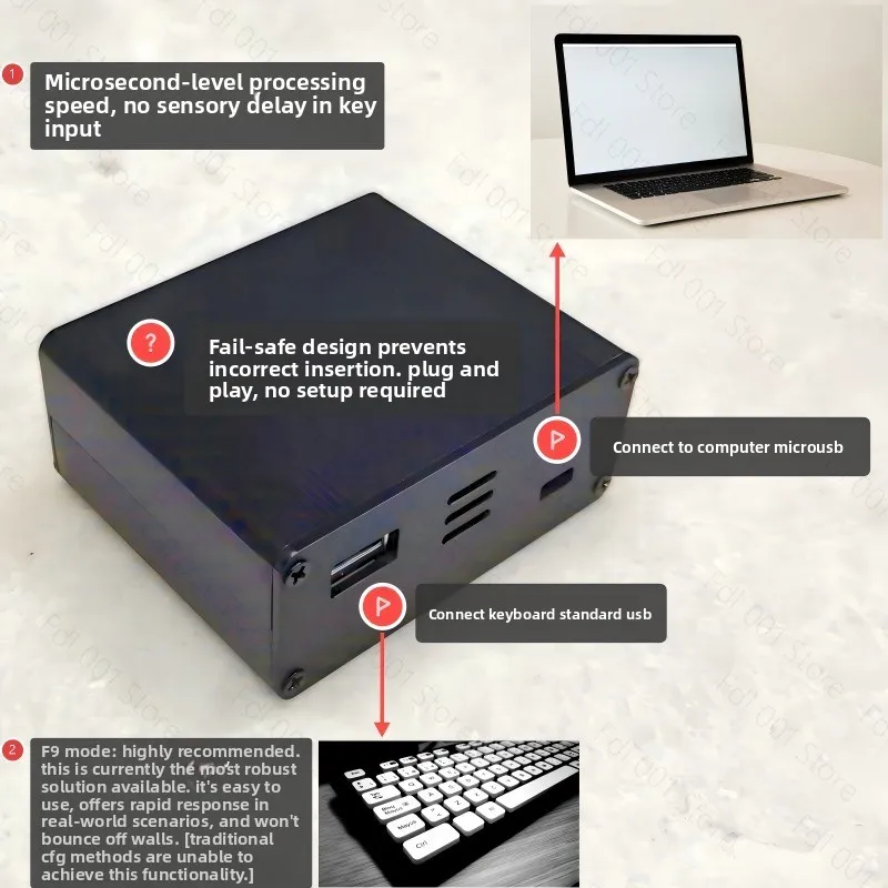 Hardware Chip for Gaming Keyboard, Multiple Function Modes Available, No Configuration File Required
