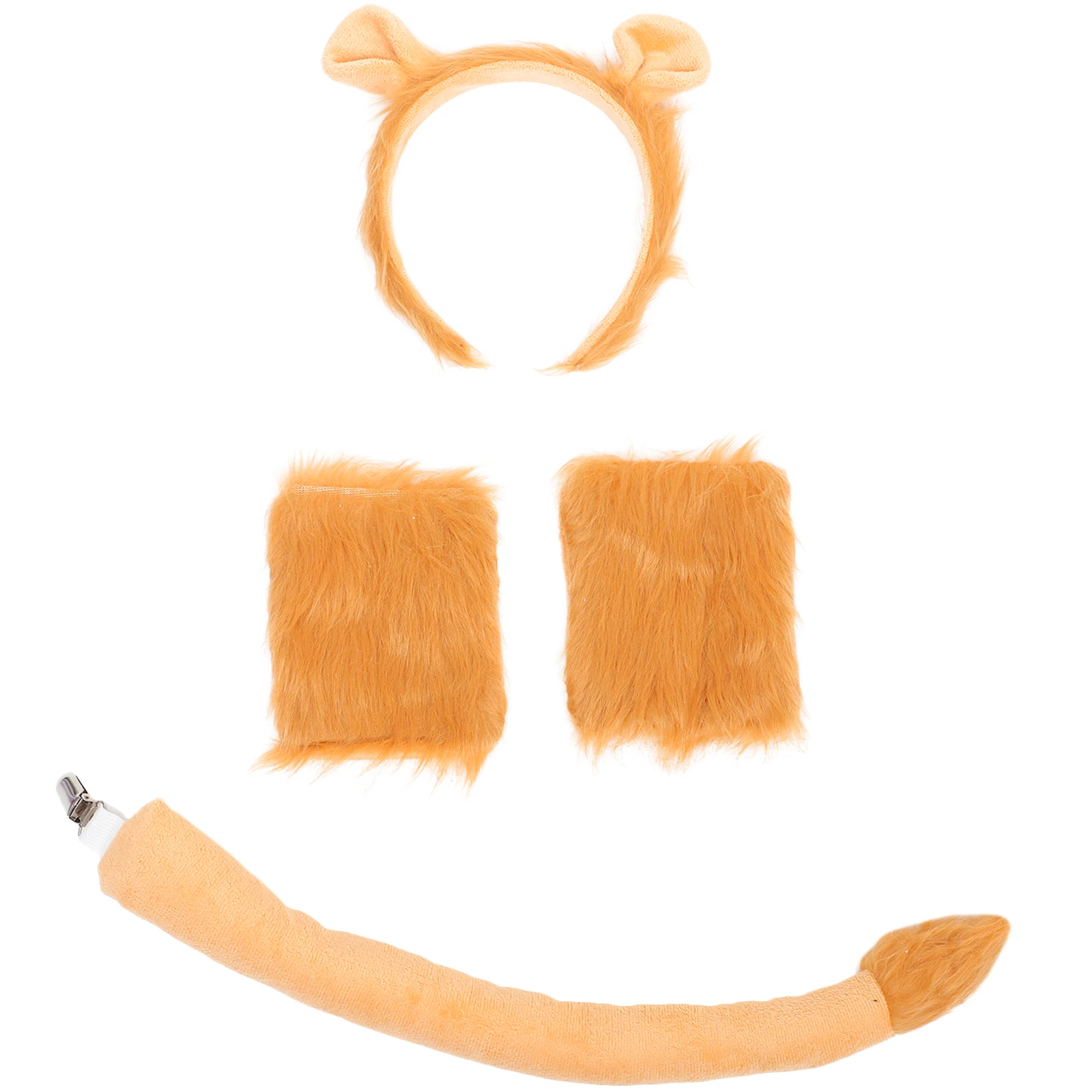 

1 set Lion Costume Lion Cosplay Costume Set Ears Headband Tail Gloves Adult Teen Halloween Party Supplies Cosplay