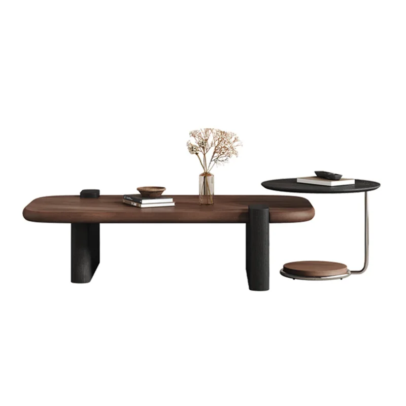 Vintage style round moon coffee table, light luxury feel, living room home coffee table, high-end designer small apartment