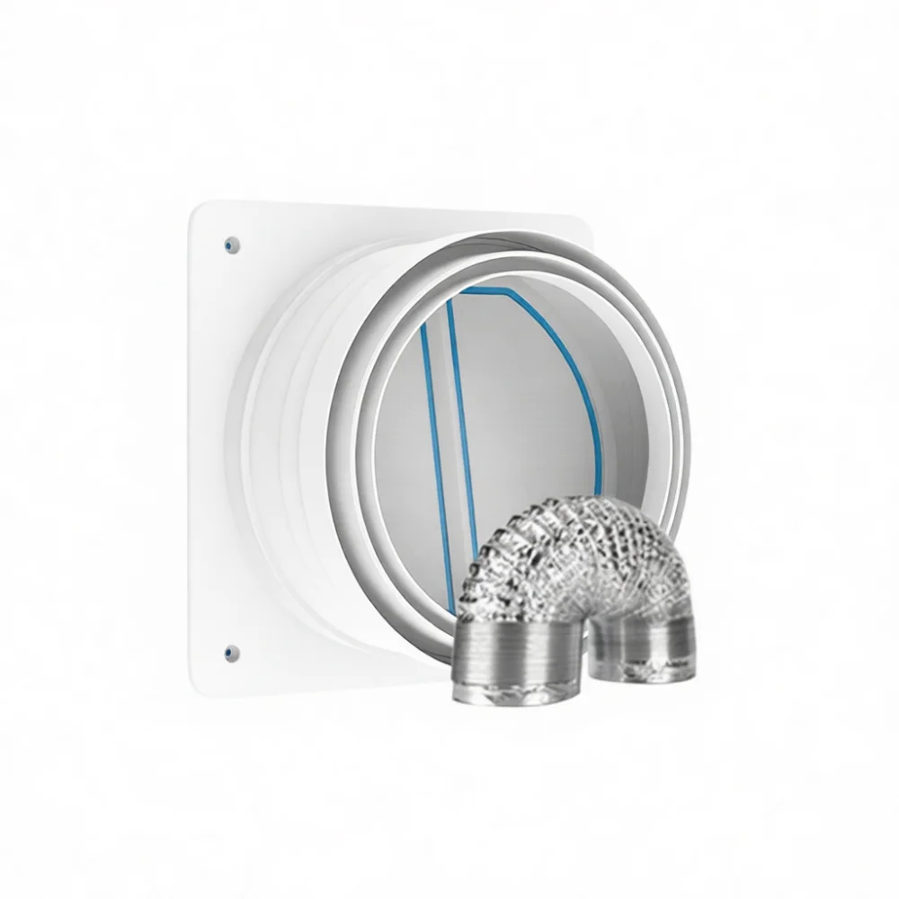 Round Pipe Check Valve Kitchen Exhaust System Damper Smoke Backflow Preventer Ventilation Duct Air Control Parts