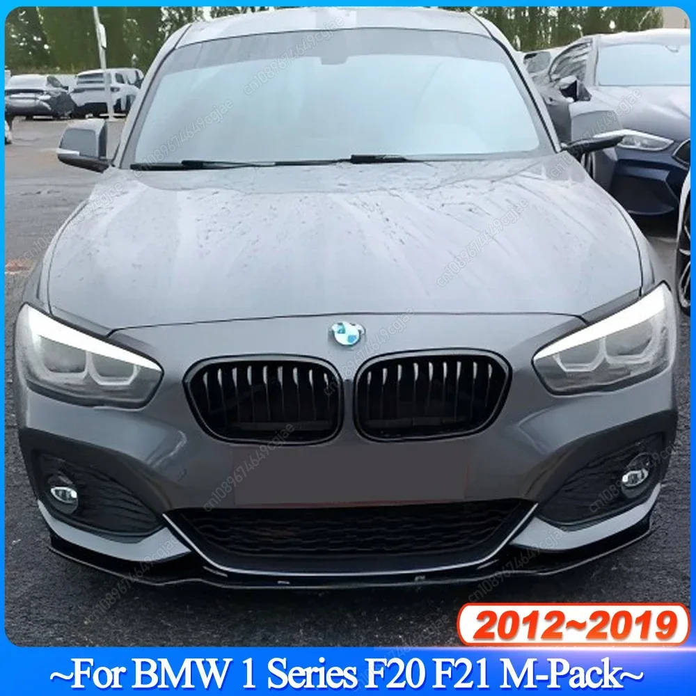 3PCS Maxton Style Front Bumper Lip Splitter Spoiler For BMW F20 F21 M-Sport 1 Series 118i 120i 120d M135i M140i M-Pack 2012-2019