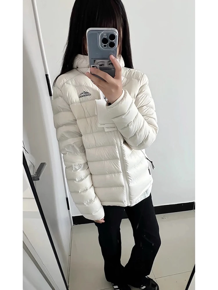 

Женское теплое хлопковое пальто в рубчик в стиле ретро 90-х годов, легкая тонкая женская куртка с капюшоном, верхняя одежда из белого пуха