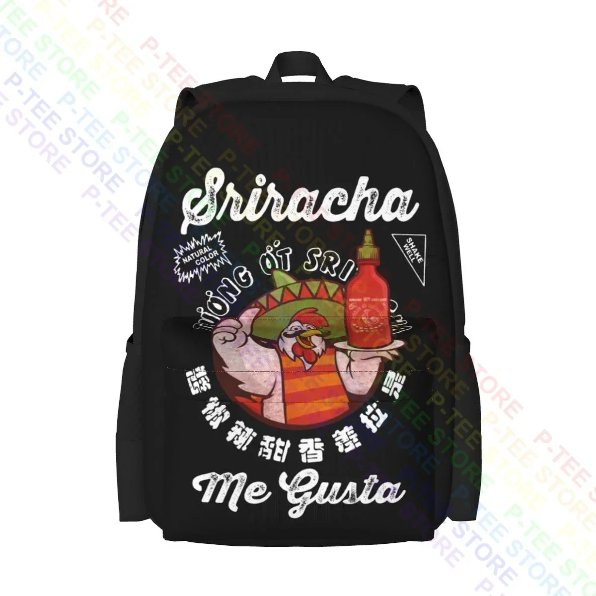 Me Gusta Sriracha Hot Chili Sauce Large Capacity Backpack Gym Softback Sports Style Multi-function