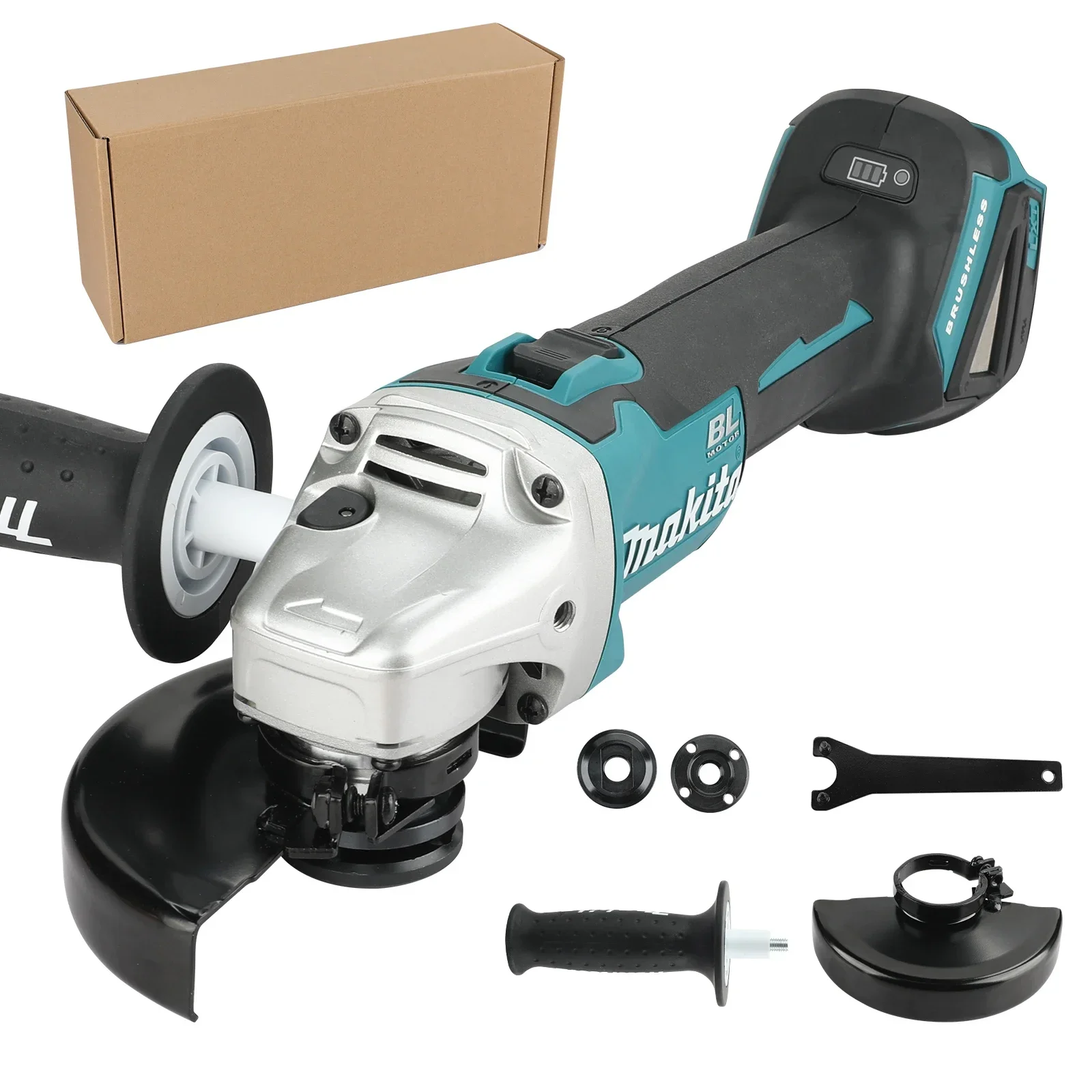 Makita DGA404 18V Brushless Angle Grinder 125mm 8500RPM Slide Switch with ADT Auto Speed Control for Metal Stone Cutting