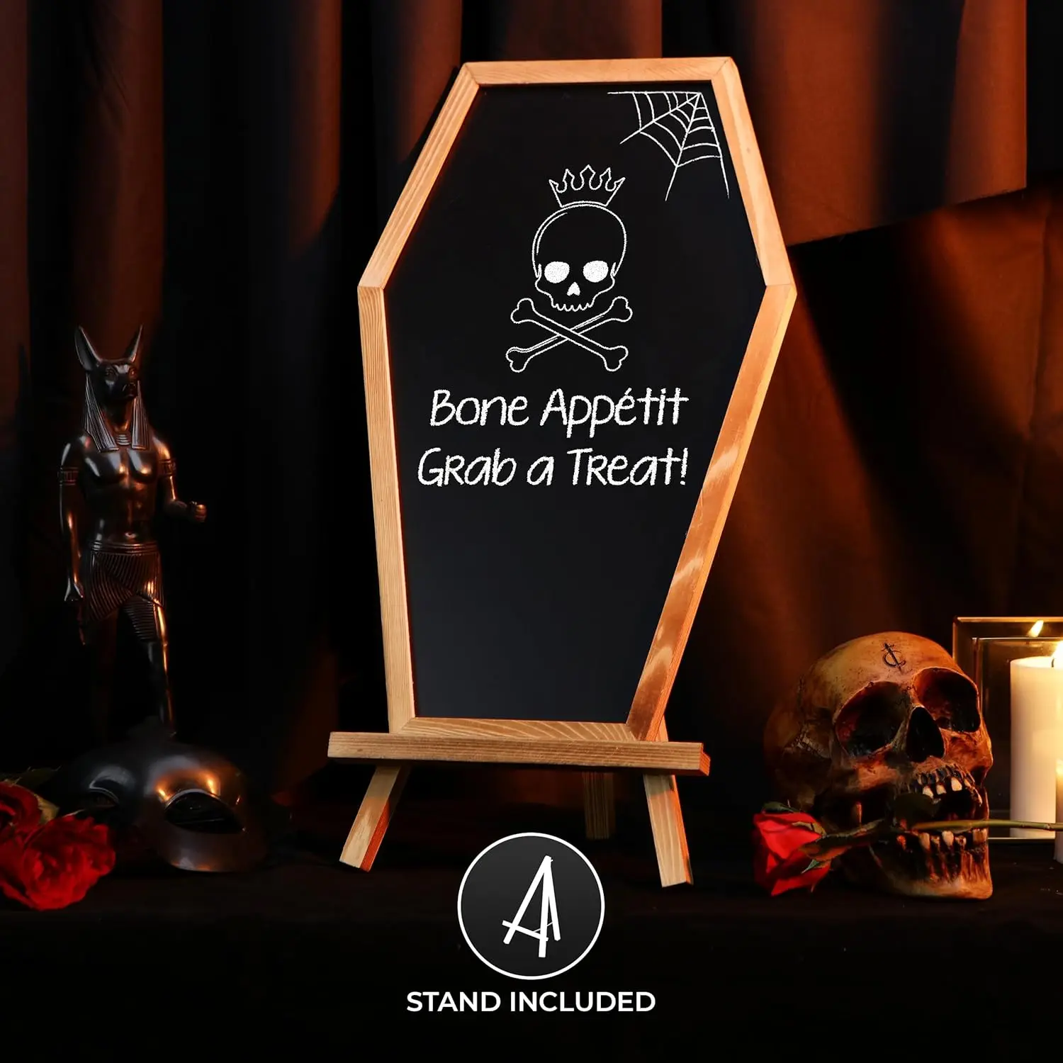 Gothic wedding decoration-weird 17x10.5 inches-erasable coffin alphabet board for Halloween decoration-Gothic wonders