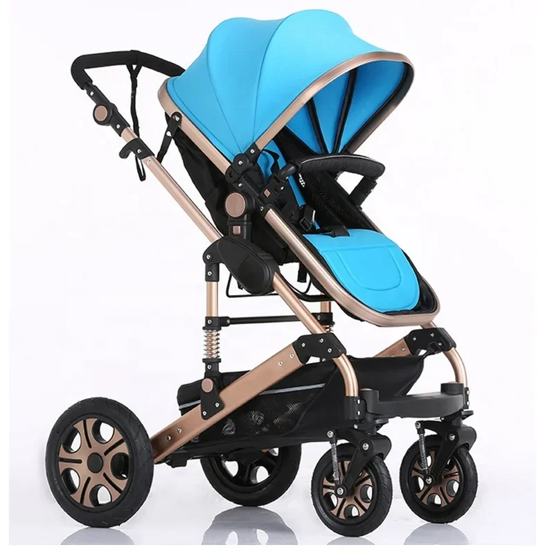 รถเข็นเด็กทารกน้ําหนักเบาแนวนอนสูง Carseat Combo Buggy รถเข็นเด็กทารก 3 in 1