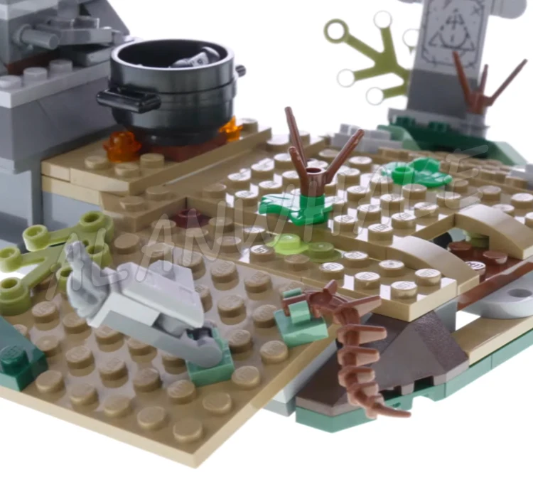 208pcs Magical World of Wizards The Rise of Volde Graveyard Tombstones 11345 Building Kits Toys Compatible With Bricks view 3