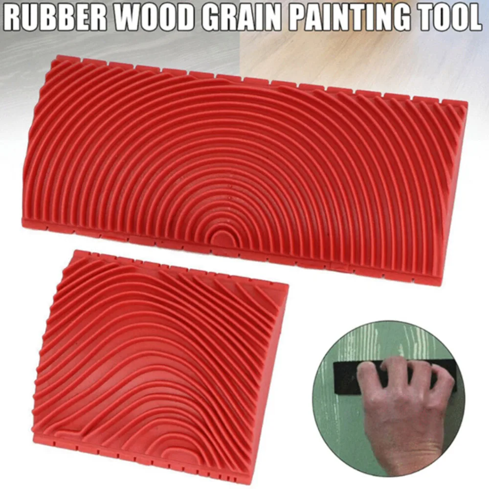 

Wood Graining Painting Tool Household Wall Art Paint, Wood Grain Pattern Rubber DIY Graining Painting Tool for Wall Decoration