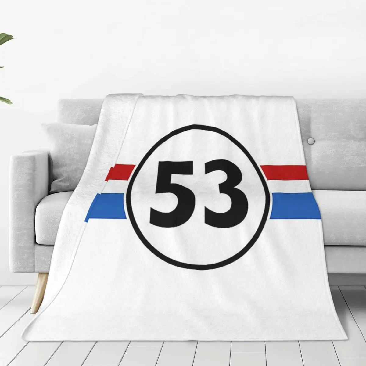 Herbie Number 53 Blanket Soft Warm Flannel Throw Blanket Cover for Bed Living room Picnic Travel Home Couch