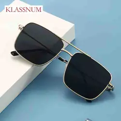 KLASSNUM, gafas de sol con montura metálica a la moda, gafas de sol para ocio, gafas de conducción, gafas de negocios para pesca, gafas para exteriores, gafas de sol polarizadas