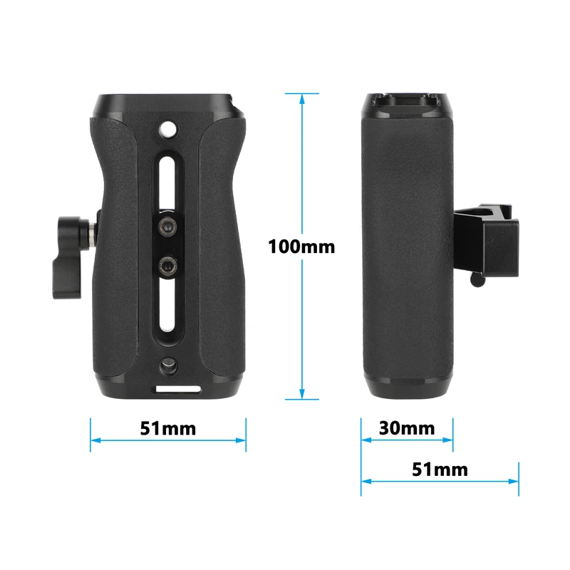 CAMVATE Quick Release Camera Side Handle with Arca-Type Clamp Connector and Cold Shoe Mount for Camera Cage DIY Accessories