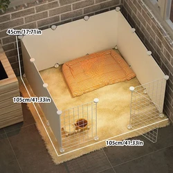 Indoor Dog Fence with Height Adjustment, Modular Design for Small Dogs, Home Pet Toilet Training Isolation, Anti-Jump Net, Guardrail, Fence