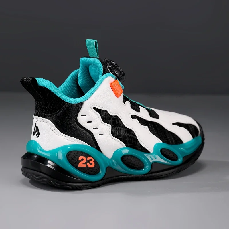 

Fashion Basketball Shoes for Kids High-top PU Leather Sports Shoes Children Casual Shoes Boys Girls Comfortable Gym Trainers New